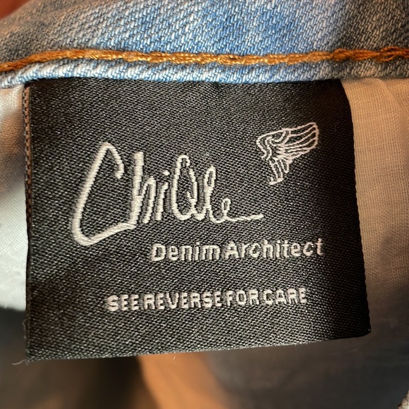 Chi Ole American Flag Stars & Stripes Distressed Denim Jean Shorts - Size Small - Picture 9 of 10